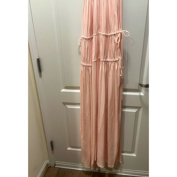 TROIS the label Frannie Shoreline Maxi Dress -Blush Pink Wedding Guest size S NW - Picture 6 of 8